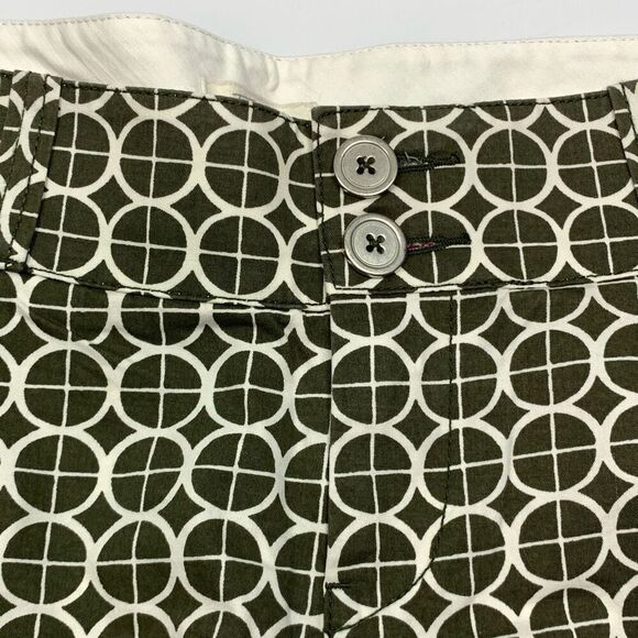 Fossil 3.5" Shorts Army Green White Geometric Pattern Size 10 - Picture 6 of 7